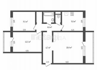 Продам 3-комнатную квартиру, 65 м2, Новосибирск, Широкая улица, 111, метро Студенческая