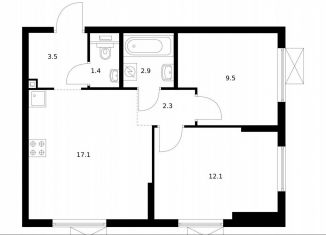 Продажа 2-комнатной квартиры, 48.8 м2, Котельники