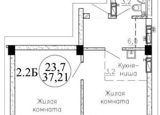 Продается 2-комнатная квартира, 37.2 м2, Новосибирск, улица Пархоменко, 23/1, метро Площадь Маркса