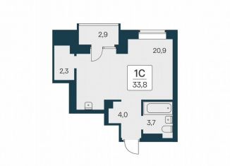 Продам квартиру студию, 33.8 м2, Новосибирск, метро Заельцовская