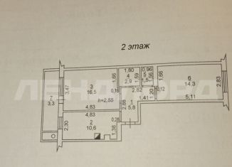 Продам 2-ком. квартиру, 55 м2, Батайск, улица Кулагина, 73