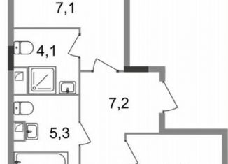 Продам двухкомнатную квартиру, 78.9 м2, Московская область