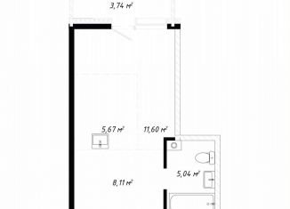 Продается 1-комнатная квартира, 34.2 м2, Иркутск