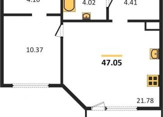 Продается 1-комнатная квартира, 47.1 м2, Светлогорск, Дачная улица, 4