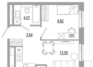 1-комнатная квартира на продажу, 31 м2, Астрахань