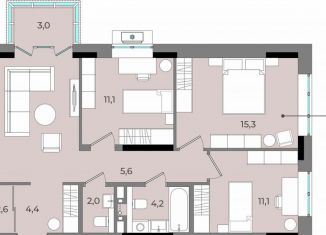 Продам трехкомнатную квартиру, 84.3 м2, Ижевск, Октябрьский район, улица имени В.С. Тарасова, 6