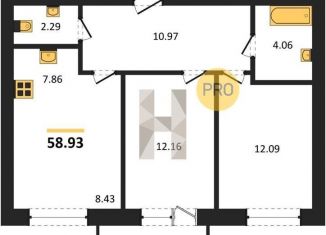 Продажа 2-ком. квартиры, 58.9 м2, посёлок Солнечный, Кленовая улица, 3