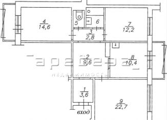 Продажа трехкомнатной квартиры, 81.2 м2, Красноярский край, улица Алексеева, 22