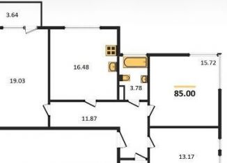 Продается 2-ком. квартира, 55.7 м2, городской посёлок Фёдоровское, Счастливая улица, 3к1