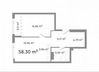 Продажа 2-ком. квартиры, 58.3 м2, Челябинская область