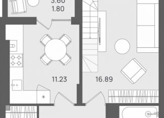 Продам 1-ком. квартиру, 60.3 м2, Светлогорск