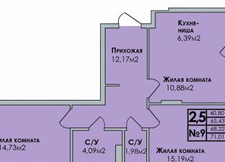 Продам 3-комнатную квартиру, 71 м2, Удмуртия