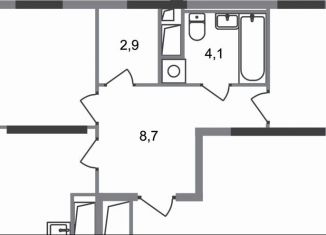 Продается 2-комнатная квартира, 63.2 м2, деревня Рассказовка, деревня Рассказовка, 2