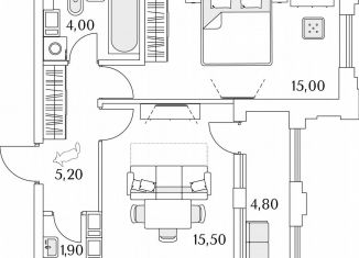 Продам 1-комнатную квартиру, 44 м2, Санкт-Петербург, Планерная улица, 99, муниципальный округ Юнтолово