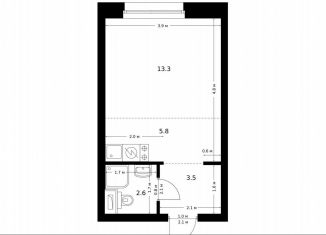 Квартира на продажу студия, 25.2 м2, Москва, метро Медведково, жилой комплекс Полар, 1.4