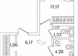 Продаю 2-ком. квартиру, 62.1 м2, Санкт-Петербург, Октябрьская набережная, 116, муниципальный округ Народный