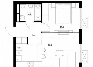 Продажа 1-ком. квартиры, 37.6 м2, Мытищи