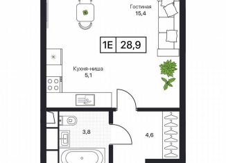 Продажа 1-ком. квартиры, 28.9 м2, Пушкино