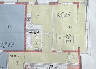 Продаю однокомнатную квартиру, 56.2 м2, Грозный, бульвар Султана Дудаева, 8, 2-й микрорайон