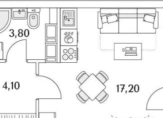 Продажа квартиры студии, 26.8 м2, Санкт-Петербург, Планерная улица, 99, муниципальный округ Юнтолово