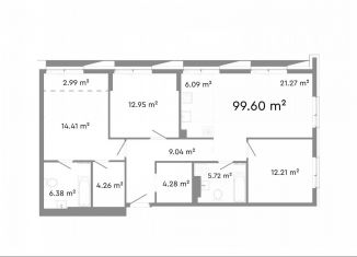 Продажа 4-комнатной квартиры, 99.6 м2, Челябинск, улица Худякова, 18