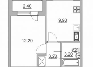 Продаю 1-ком. квартиру, 29.7 м2, Всеволожск, Взлётная улица, 14