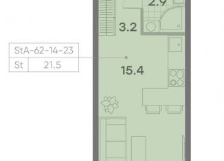 Продается квартира студия, 21.5 м2, Москва, ЖК Парксайд, 3