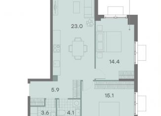 Продажа двухкомнатной квартиры, 66.1 м2, Москва, ЖК Парксайд, 3