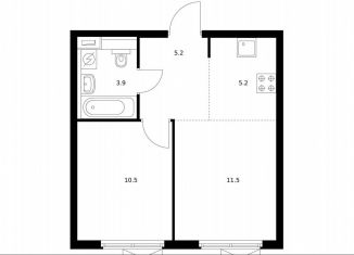 Продаю 1-комнатную квартиру, 36.3 м2, Московская область