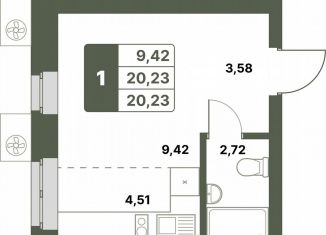 Продажа однокомнатной квартиры, 20.2 м2, Республика Башкортостан