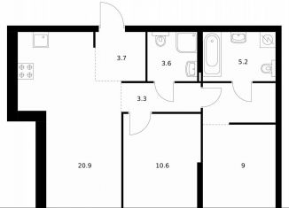 Продажа двухкомнатной квартиры, 60.5 м2, Москва, жилой комплекс Барклая 6, к8, район Филёвский Парк