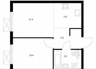 Продается 1-ком. квартира, 36 м2, Московская область