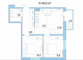 Продаю 3-ком. квартиру, 50 м2, Петрозаводск, переулок Лермонтова