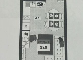 Квартира на продажу студия, 32 м2, Тула, улица Академика Насоновой, 9