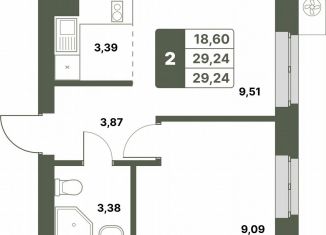 Продается 2-ком. квартира, 29.2 м2, Республика Башкортостан