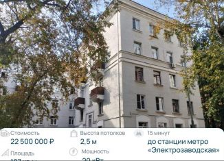 Продажа помещения свободного назначения, 187 м2, Москва, Гольяновская улица, 7к1, Басманный район