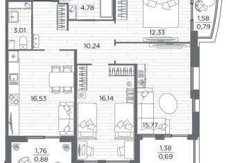 Продам 3-комнатную квартиру, 80.9 м2, Санкт-Петербург, Калининский район