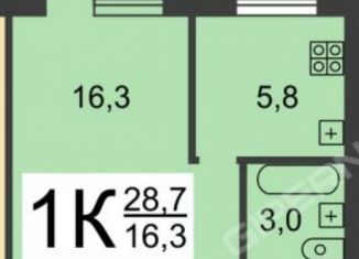 Продажа 1-ком. квартиры, 29.7 м2, Тверская область, проезд Лоткова, 4