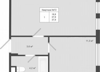 Продажа однокомнатной квартиры, 37.9 м2, Москва