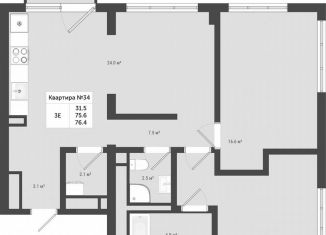 Продается 3-ком. квартира, 76.4 м2, Москва, Лесная улица, 111к3