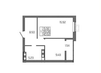 Продается 1-комнатная квартира, 40.6 м2, Волгоград