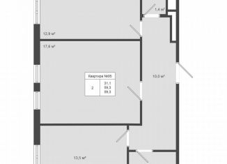 Продам 2-ком. квартиру, 59.3 м2, Москва