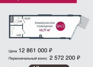 Продается помещение свободного назначения, 45.77 м2, Тюмень, улица Тимофея Кармацкого, 17, Центральный округ