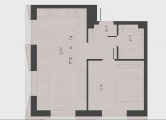 Продажа 1-комнатной квартиры, 50.5 м2, Татарстан