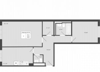 Продается 2-комнатная квартира, 60.5 м2, Москва