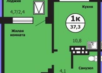 Продам 1-ком. квартиру, 37.3 м2, Красноярск, улица Лесников, 51Б, Свердловский район