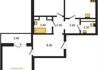 Продается двухкомнатная квартира, 65.7 м2, Воронежская область, Осиновая улица