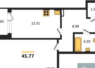 Продаю однокомнатную квартиру, 45.8 м2, Воронеж, улица 45-й Стрелковой Дивизии, 259/27, Коминтерновский район