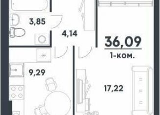 Продается 1-комнатная квартира, 36.1 м2, Волгоградская область