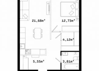 Продажа 1-комнатной квартиры, 51.2 м2, Челябинск, Центральный район, улица Труда, 187